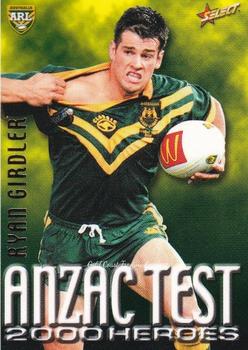 2000 Select - Anzac Test Heroes #A11 Ryan Girdler Front
